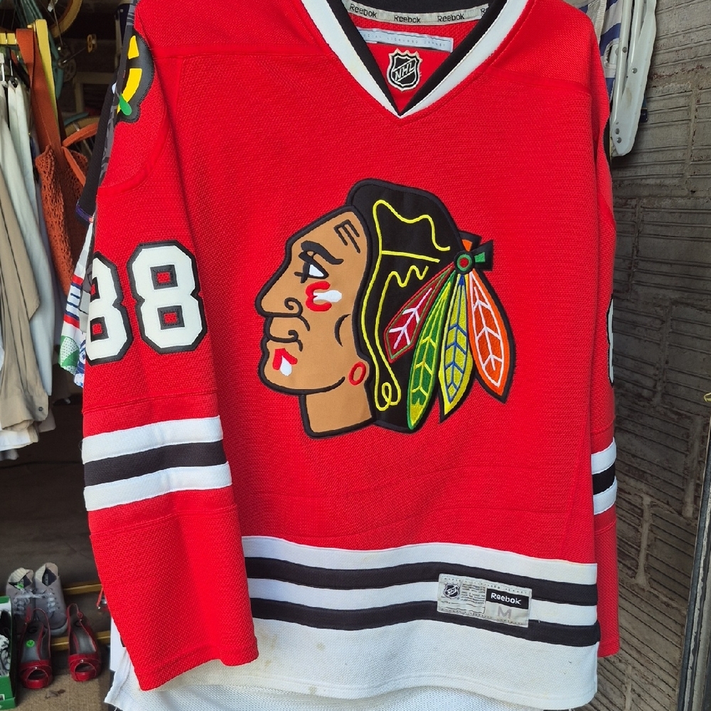 Reebok Red NHL V-Neck Sweater